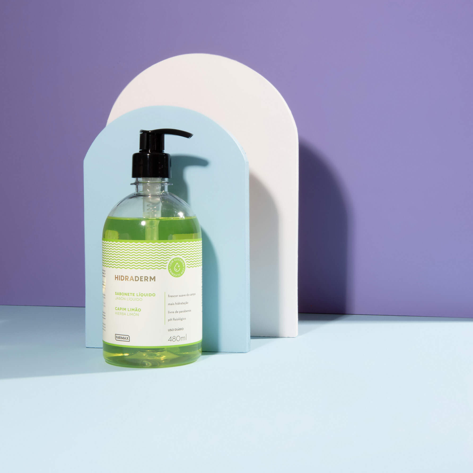 SABONETE LIQUIDO CAPIM LIMAO HIDRADERM 480ML - Farmax