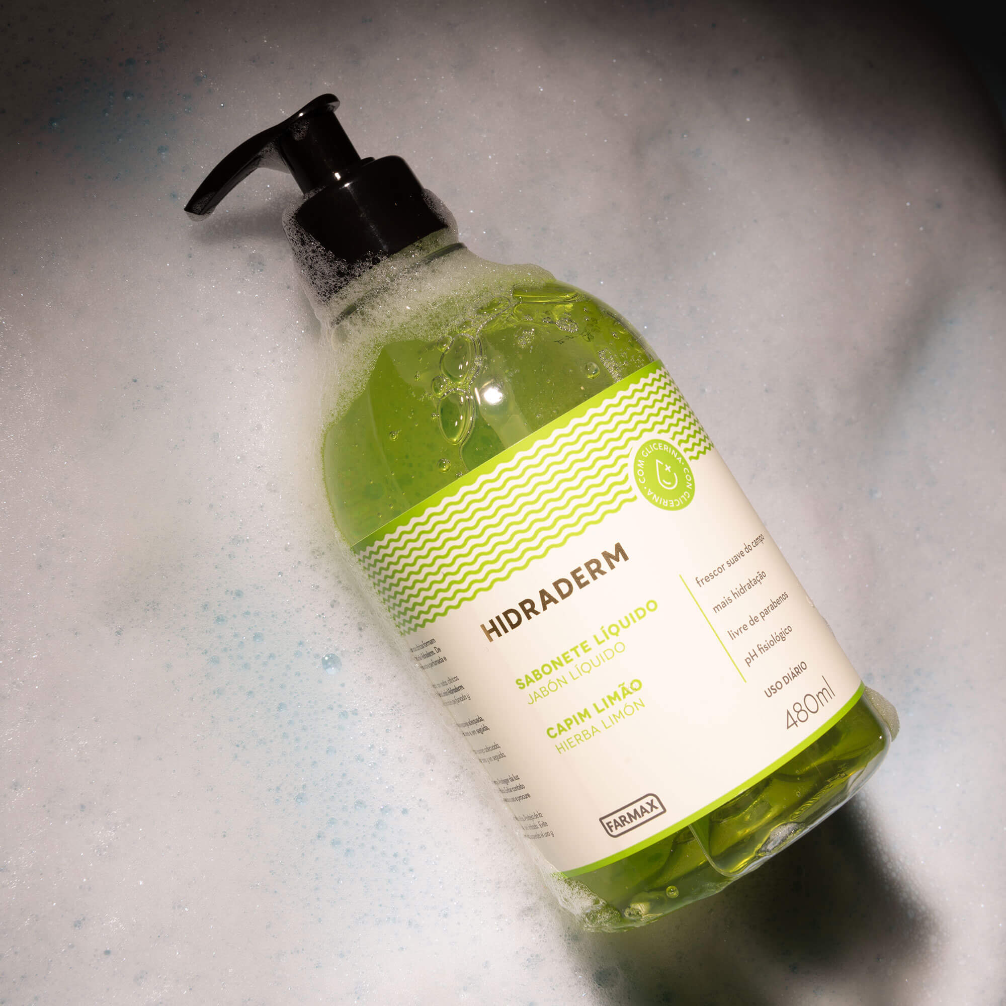 SABONETE LIQUIDO CAPIM LIMAO HIDRADERM 480ML - Farmax