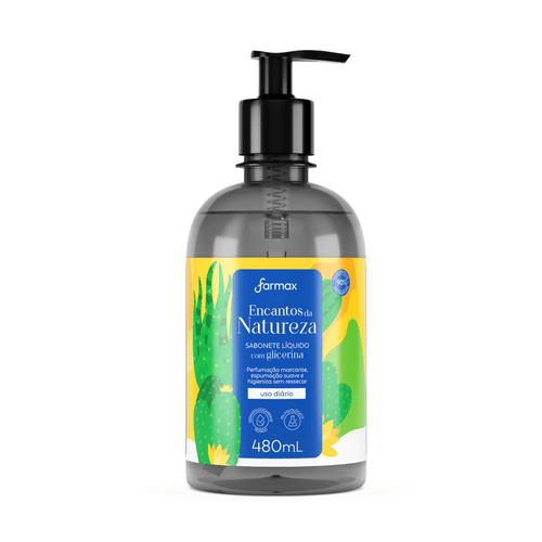 SABONETE LIQUIDO ENCANTOS DA NATUREZA FARMAX 480ML