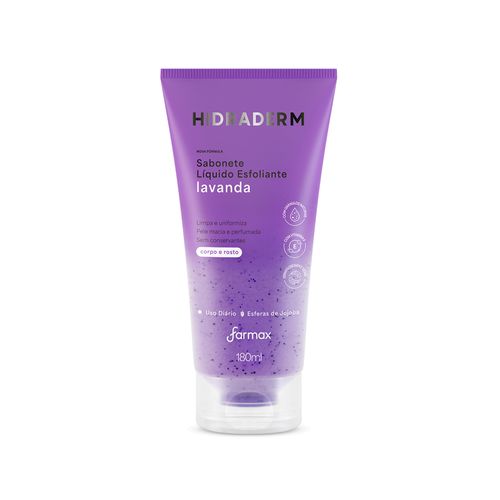 Sabonete Líquido Esfoliante Lavanda Hidraderm 180ml