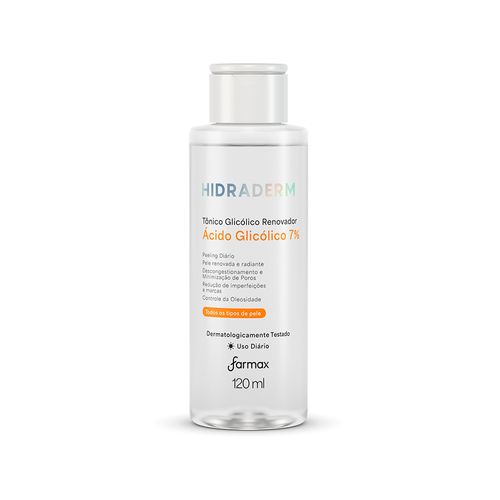 TÔNICO GLICÓLICO RENOVADOR HIDRADERM 120ML